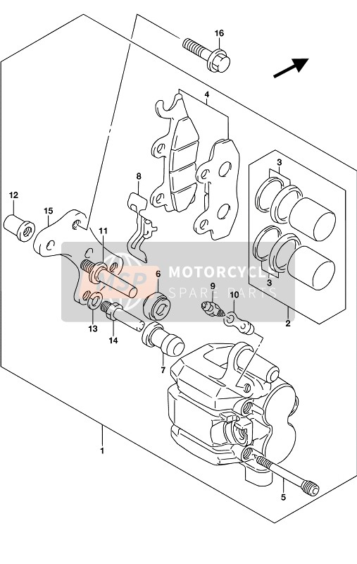 Suzuki UH125A BURGMAN 2017 Front Caliper for a 2017 Suzuki UH125A BURGMAN